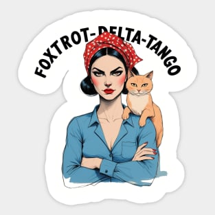 Foxtrot Delta Tango Anti Donald Trump Political Humor FDT Sticker